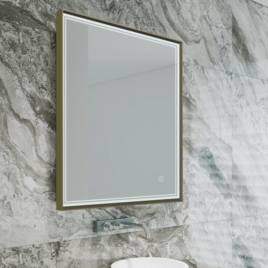 Origins Living Astoria Mirror 75 Brushed Bronze - 75x90cm B008394