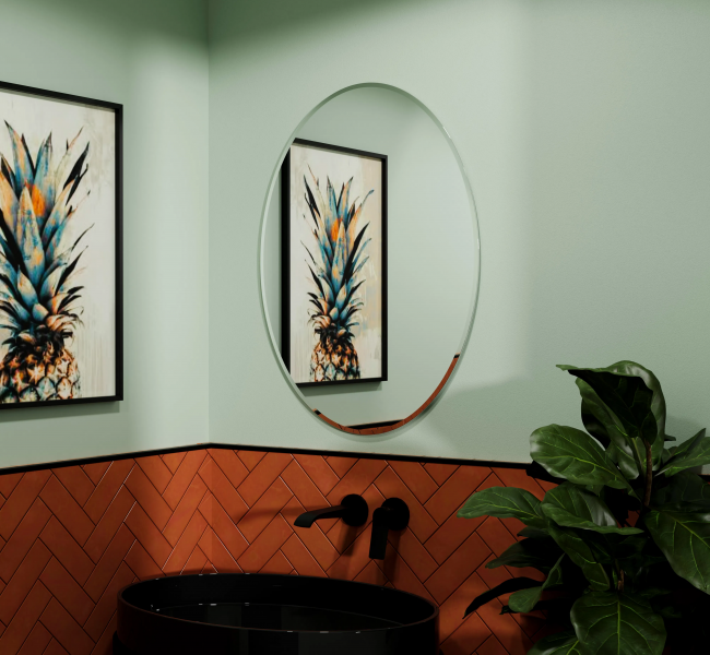 Origins Living Belvoir BLV-00V057-00 Origins Living Belvoir Oval Mirror 55 - 55x75cm BLV-00V057-00