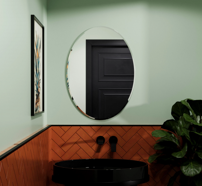 Origins Living Belvoir BLV-00V057-00 Origins Living Belvoir Oval Mirror 55 - 55x75cm BLV-00V057-00