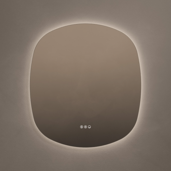 Origins Living Claris Curve Oblong Mirror 70x78cm CLR-01C778-03 Illuminated Bathroom Mirror