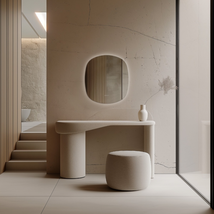 Alone CLR-01C778-03 Origins Living Claris Curve Oblong Mirror 70x78cm