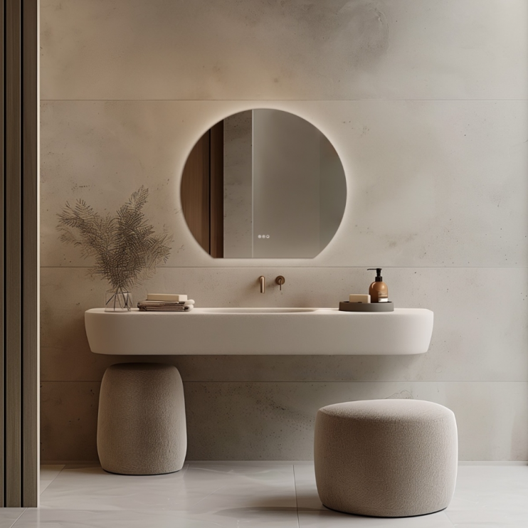 Origins Living Claris CLR-01D109-03 Origins Living Claris Round Cut Mirror 100cm CLR-01D109-03