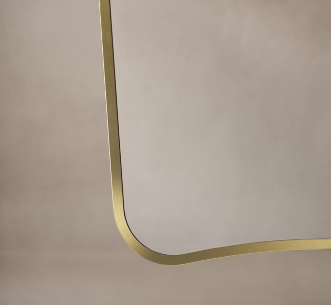 Origins Living Bathroom Mirrors Delphine DEL-001069-BB Origins Living Delphine Mirror 60 Brushed Brass - 60x90cm DEL-001069-BB