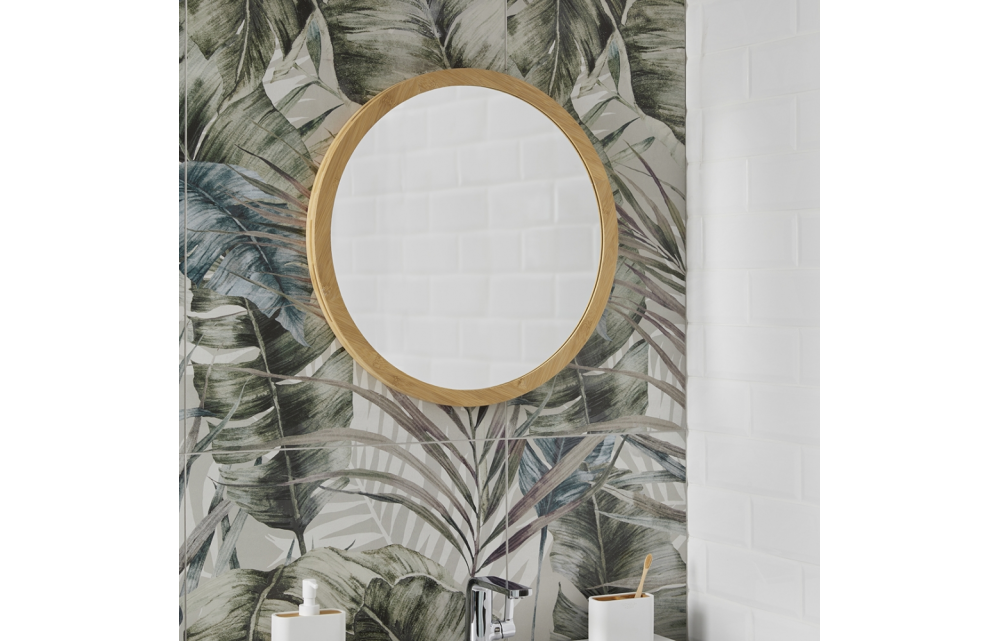 Origins Living Kenji Mirror Round 80cm Bamboo KNJ-00D080-BA