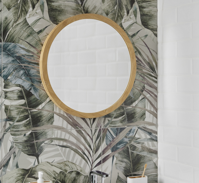 Origins Living Mirrors Kenji KNJ-00D060-BA Origins Living Kenji Mirror Round 60cm Bamboo KNJ-00D060-BA