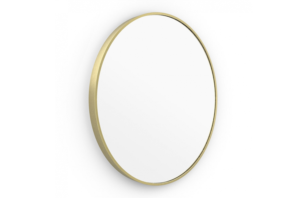Origins Living Lomax Round Mirror 60cm Brushed Brass LMX-00D060-BB