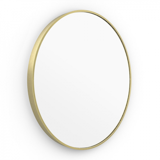 Origins Living Lomax Round Mirror 60cm Brushed Brass LMX-00D060-BB