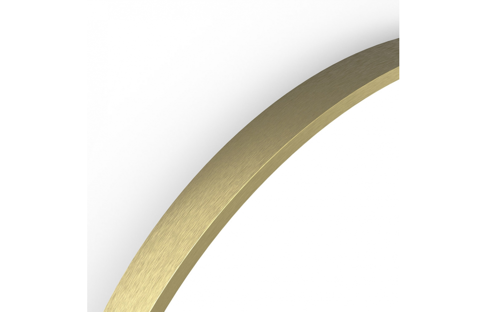 Origins Living Lomax Round Mirror 60cm Brushed Brass LMX-00D060-BB