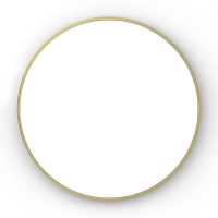 Origins Living Lomax Round Mirror 70cm Brushed Brass LMX-00D070-BB