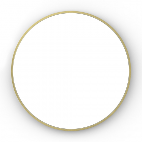 Origins Living Lomax Round Mirror 70cm Brushed Brass LMX-00D070-BB