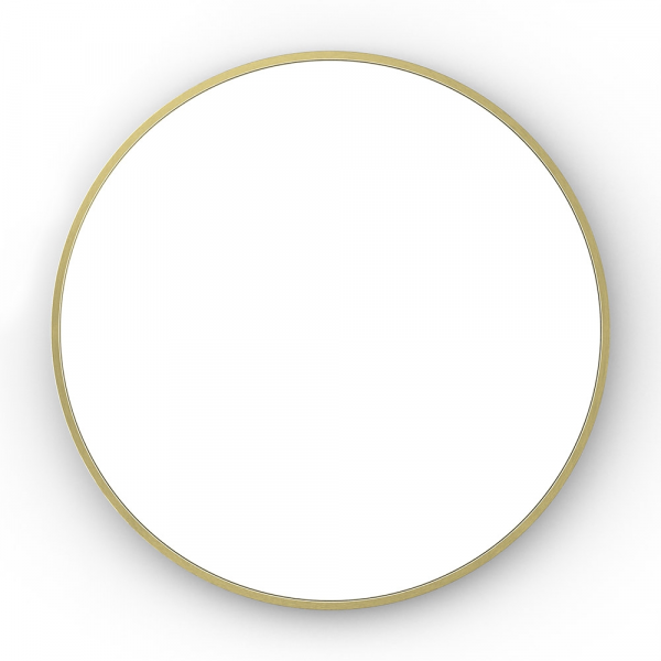 Origins Living Lomax Round Mirror 70cm Brushed Brass LMX-00D070-BB Illuminated Bathroom Mirror