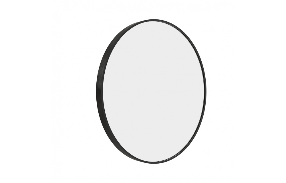 Origins Living Lomax Round Mirror 60cm Black LMX-00D060-BK