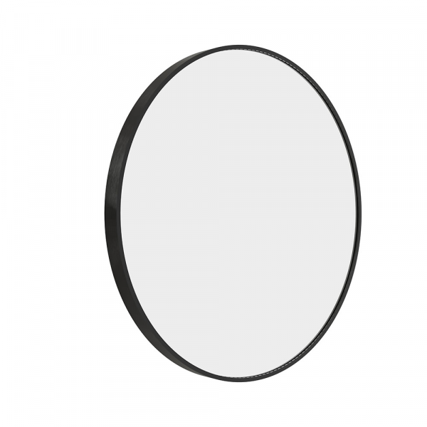 Origins Living Lomax Round Mirror 60cm Black LMX-00D060-BK Illuminated Bathroom Mirror