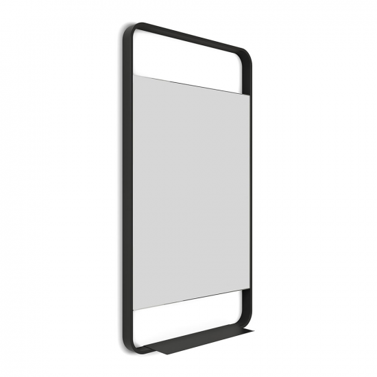 Origins Living Ludgate Mirror with Shelf 55 Black LDG-002510-BK