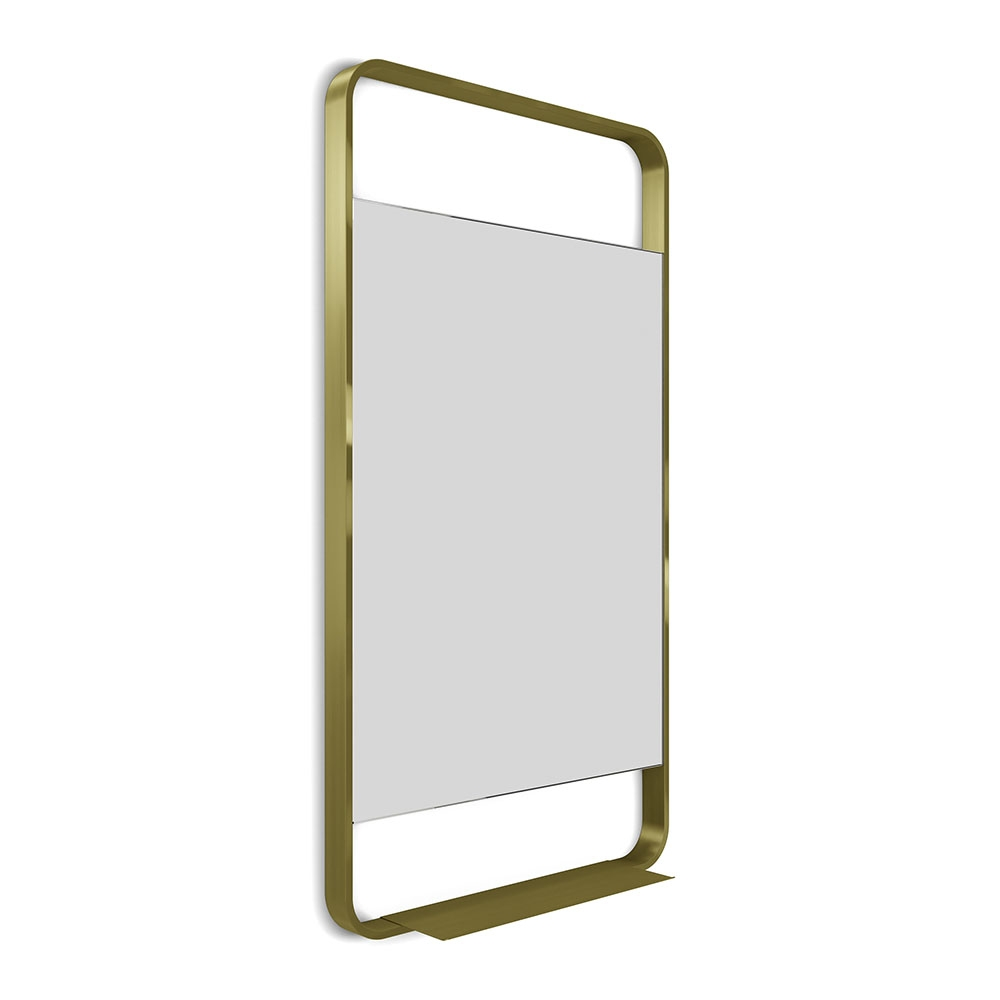 Origins Living Ludgate Mirror with Shelf 55 Brushed Brass LDG-002510-BB
