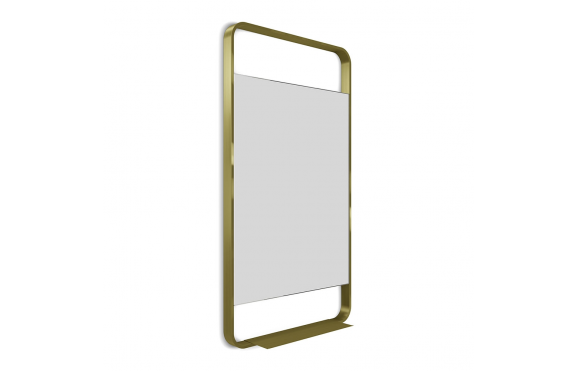 Origins Living Ludgate Mirror with Shelf 55 Brushed Brass LDG-002510-BB