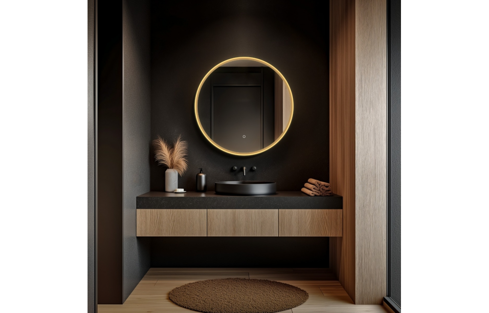 Origins Living Luxor Mirror 80cm Gold/Black LXR-01D080-01