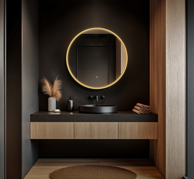 Origins Living Luxor LXR-01D080-01 Origins Living Luxor Mirror 80cm Gold/Black LXR-01D080-01