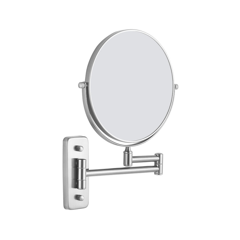 Bathroom Magnifying Mirrors MSN-007520-BN Origins Living Mason Reversible 5x Magnifying Wall Mirror - Brushed Nickel MSN-007520-BN