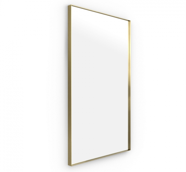 Origins Living Mirrors Newington NWG-001127-BB Origins Living Newington Rectangular Mirror 120 Brushed Brass - 120x70cm NWG-001127-BB