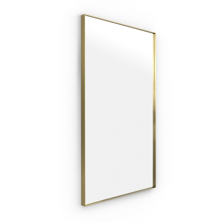 Origins Living Newington Rectangular Mirror 120 Brushed Brass - 120x70cm NWG-001127-BB