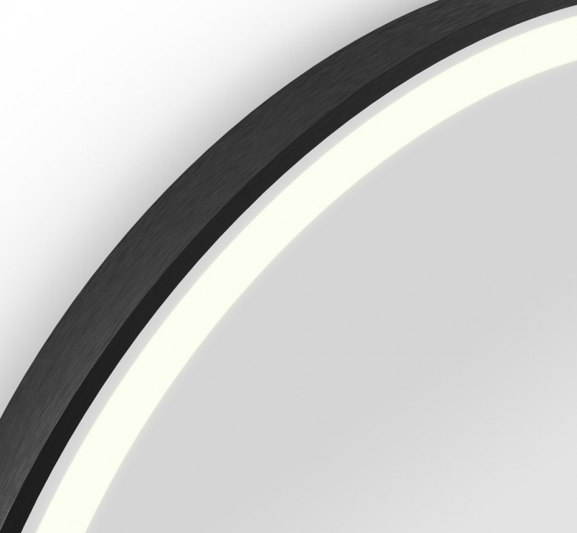 Origins living Lomax Light Bathroom Mirrors LML-01C048-BK Origins Living Lomax Light Capsule Mirror 40 Black - 40x80cm LML-01C048-BK