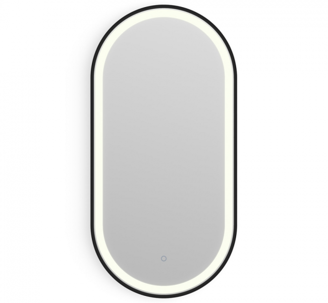 Origins living Lomax Light Bathroom Mirrors LML-01C048-BK Origins Living Lomax Light Capsule Mirror 40 Black - 40x80cm LML-01C048-BK