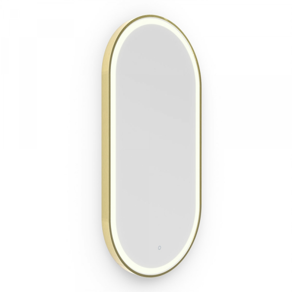 Origins Living Lomax Light Capsule Mirror 40 Brushed Brass - 40x80cm LML-01C048-BB Illuminated Bathroom Mirror