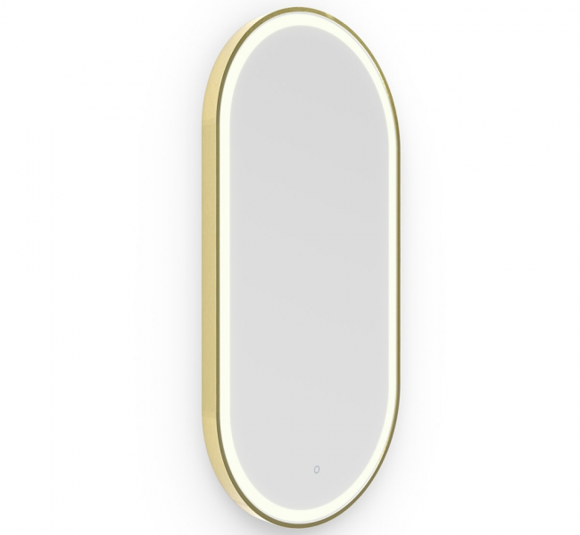 Origins living Lomax Light Bathroom Mirrors LML-01C048-BB Origins Living Lomax Light Capsule Mirror 40 Brushed Brass - 40x80cm LML-01C048-BB