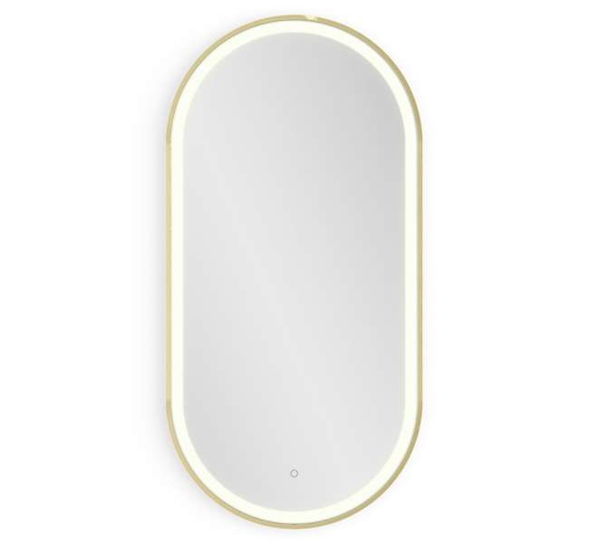 Origins living Lomax Light Bathroom Mirrors LML-01C048-BB Origins Living Lomax Light Capsule Mirror 40 Brushed Brass - 40x80cm LML-01C048-BB