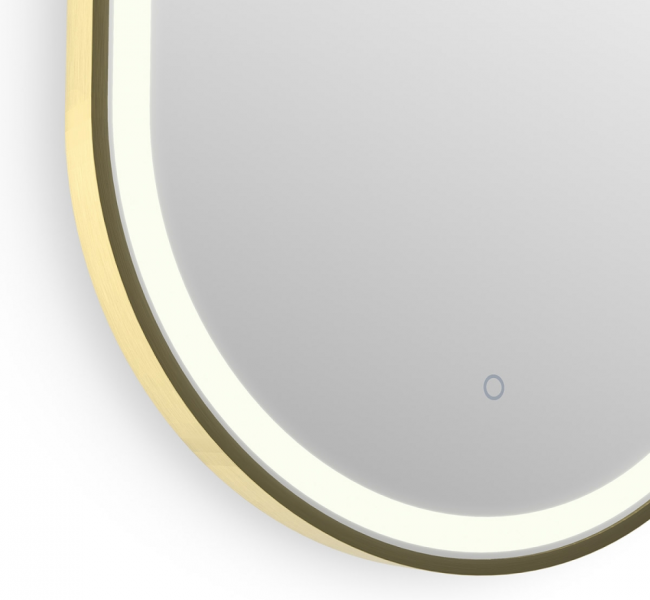 Origins living Lomax Light Bathroom Mirrors LML-01C048-BB Origins Living Lomax Light Capsule Mirror 40 Brushed Brass - 40x80cm LML-01C048-BB