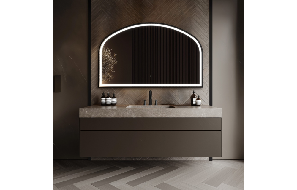 Origins Living Lomax Light Overmantle Arch 120 Black - 120x75cm LML-01R127-BK