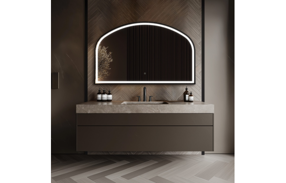 Origins Living Lomax Light Overmantle Arch 120 Black - 120x75cm LML-01R127-BK