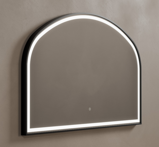 Origins living Lomax Light Bathroom Mirrors LML-01R127-BK Origins Living Lomax Light Overmantle Arch 120 Black - 120x75cm LML-01R127-BK