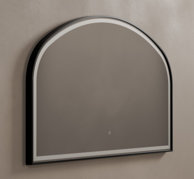 Origins living Lomax Light Bathroom Mirrors LML-01R127-BK Origins Living Lomax Light Overmantle Arch 120 Black - 120x75cm LML-01R127-BK