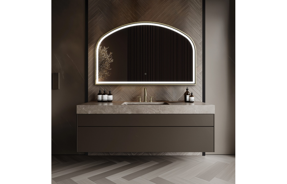 Origins Living Lomax Light Overmantle Arch 120 Brushed Brass - 120x75cm LML-01R127-BB