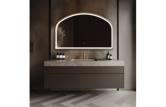 Origins Living Lomax Light Overmantle Arch 120 Brushed Brass - 120x75cm LML-01R127-BB