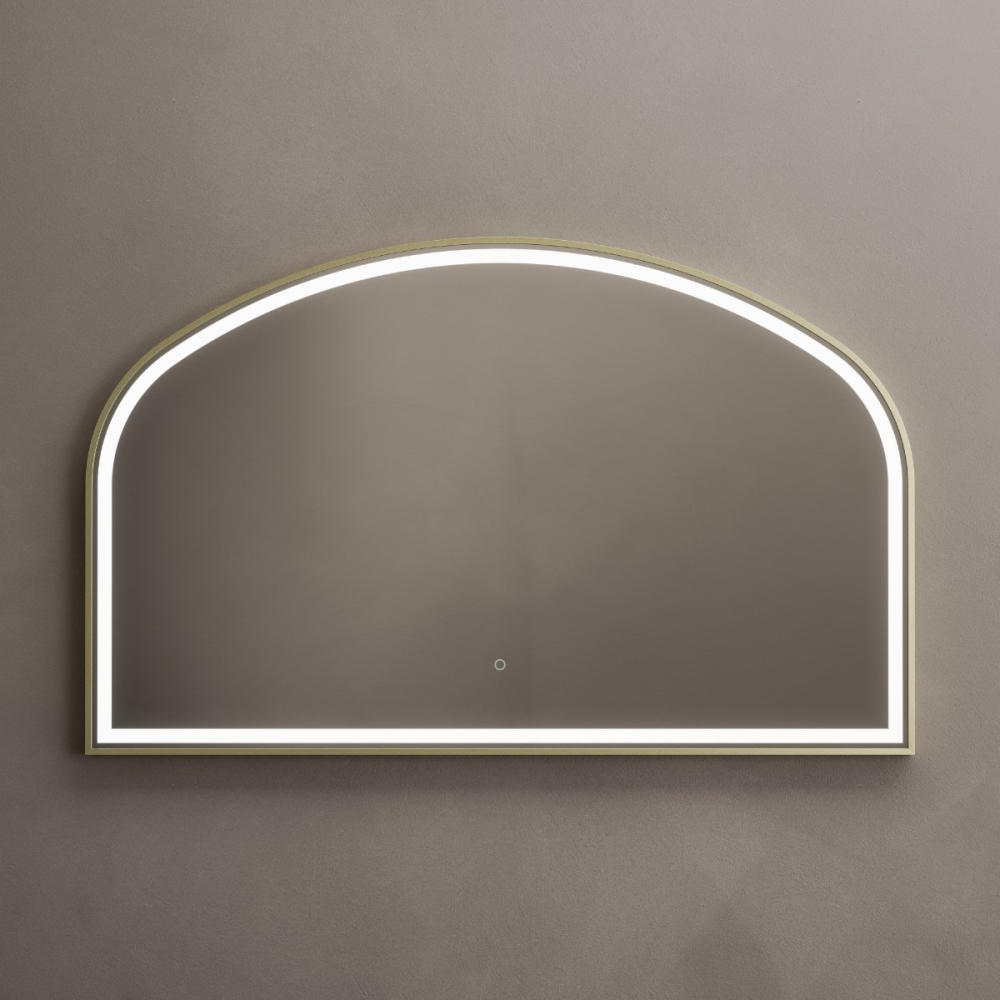 Origins Living Lomax Light Overmantle Arch 120 Brushed Brass - 120x75cm LML-01R127-BB Origins living Lomax Light Bathroom Mirrors LML-01R127-BB Origins Living Lomax Light Overmantle Arch 120 Brushed Brass - 120x75cm LML-01R127-BB