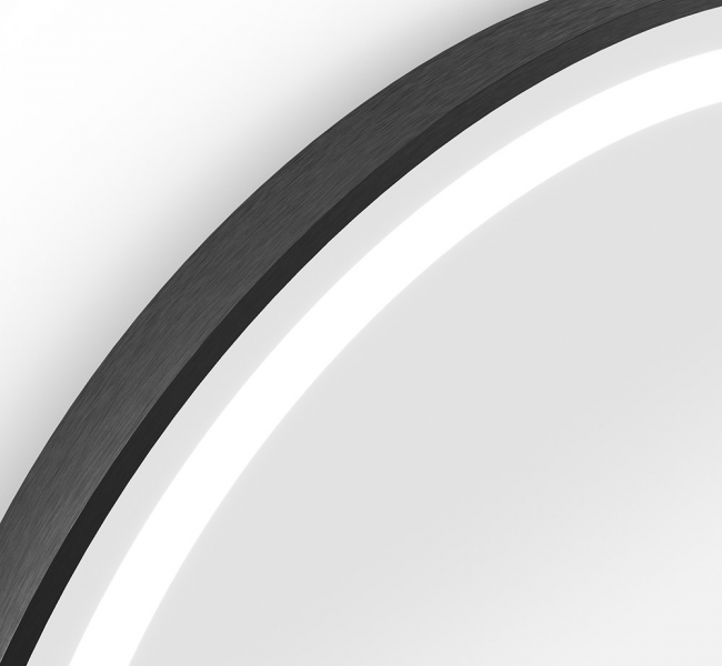 Origins living Lomax Light Mirrors LML-01D070-BK Origins Living Lomax Light Round Mirror 70cm Black LML-01D070-BK