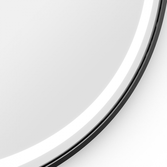 Origins Living Lomax Light Round Mirror 70cm Black LML-01D070-BK Origins Living Lomax Light Round Mirror 70cm Black LML-01D070-BK