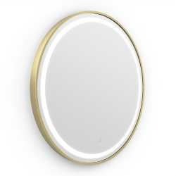 Origins Living Lomax Light Round Mirror 70cm Brushed Brass LML-01D070-BB Origins Living Lomax Light Round Mirror 70cm Brushed Brass LML-01D070-BB
