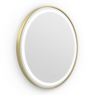 Origins Living Lomax Light Round Mirror 70cm Brushed Brass LML-01D070-BB from Ebzone