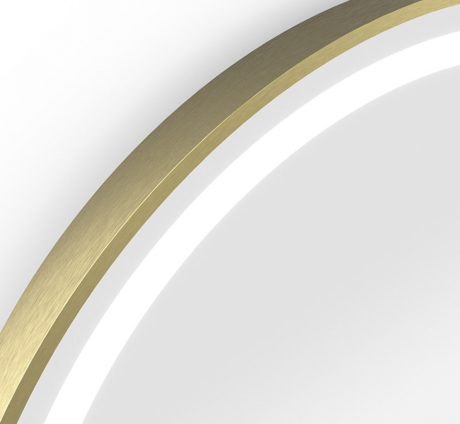 Origins living Lomax Light Mirrors LML-01D070-BB Origins Living Lomax Light Round Mirror 70cm Brushed Brass LML-01D070-BB