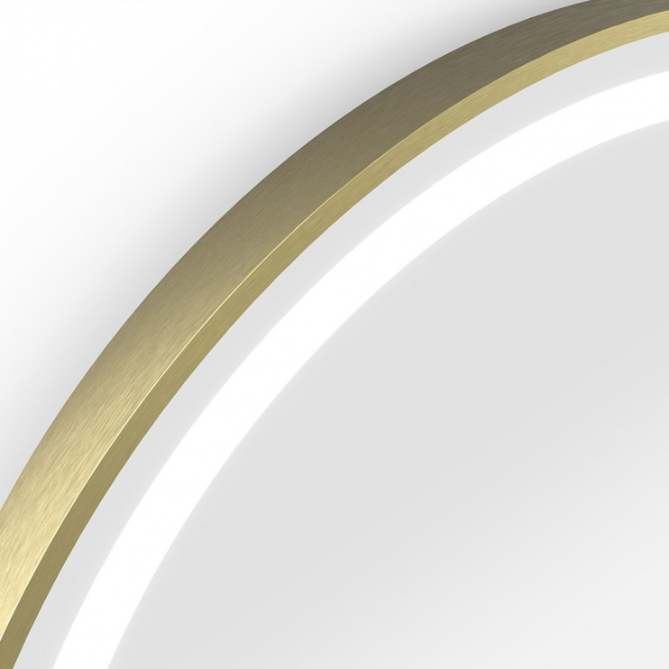 Origins living Lomax Light LML-01D070-BB Origins Living Lomax Light Round Mirror 70cm Brushed Brass LML-01D070-BB