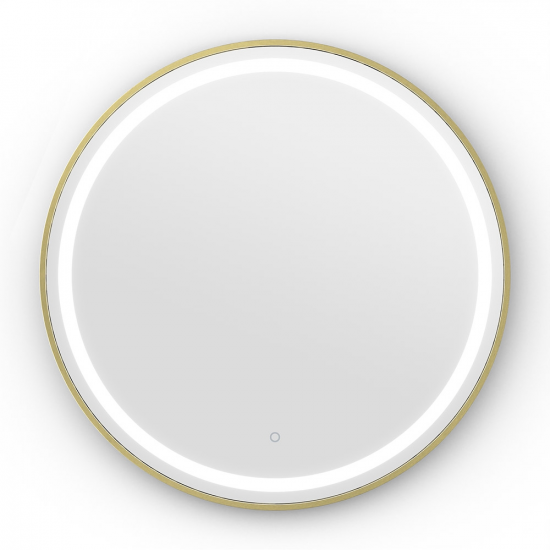 Origins Living Lomax Light Round Mirror 70cm Brushed Brass LML-01D070-BB Origins Living Lomax Light Round Mirror 70cm Brushed Brass LML-01D070-BB