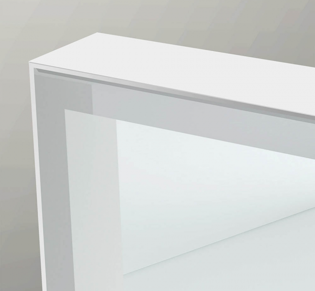 Origins Living Tate Light B008257 Origins Living Tate Light Rectangular Mirror 50 White - 50x100cm B008257