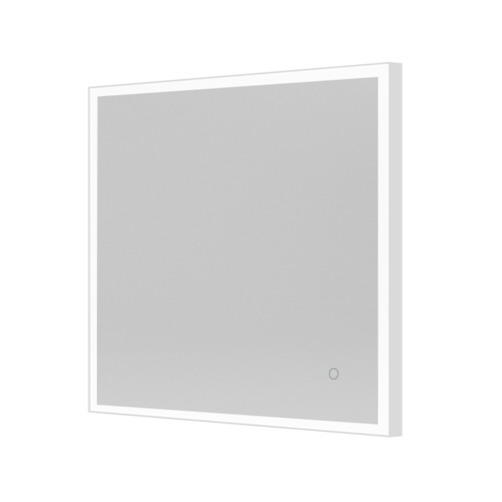 Origins Living Square Mirrors B008264 Origins Living Tate Light Square Mirror 70 White - 70x70cm B008264