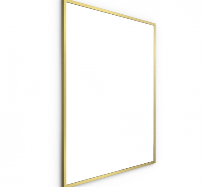 Dockland Rectangular Mirrors B375714 Origins Living Docklands Rectangular Mirror 80 Brushed Brass - 80x100cm B375714