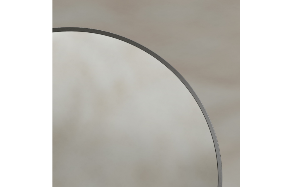 Origins Living Docklands Round Mirror 60cm Gunmetal DKL-00D060-GM