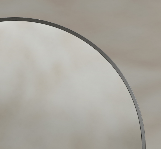 Dockland Round and Octagon Mirrors DKL-00D060-GM Origins Living Docklands Round Mirror 60cm Gunmetal DKL-00D060-GM